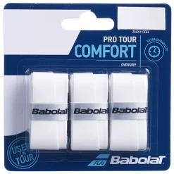 Best Sale 👏 Babolat Pro Tour Comfort Overgrips 3 Pack - White ❤️