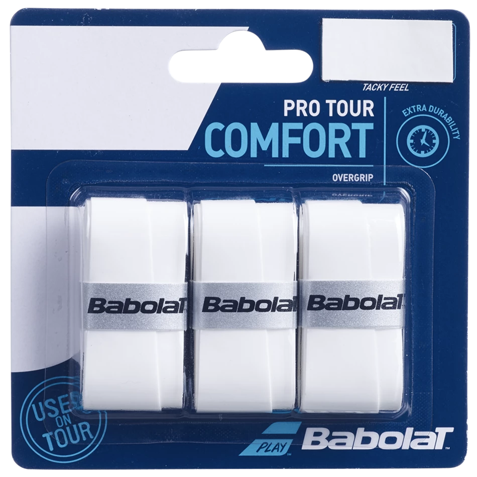 Best Sale 👏 Babolat Pro Tour Comfort Overgrips 3 Pack - White ❤️ 3 Best Sale 👏 Babolat Pro Tour Comfort Overgrips 3 Pack - White ❤️