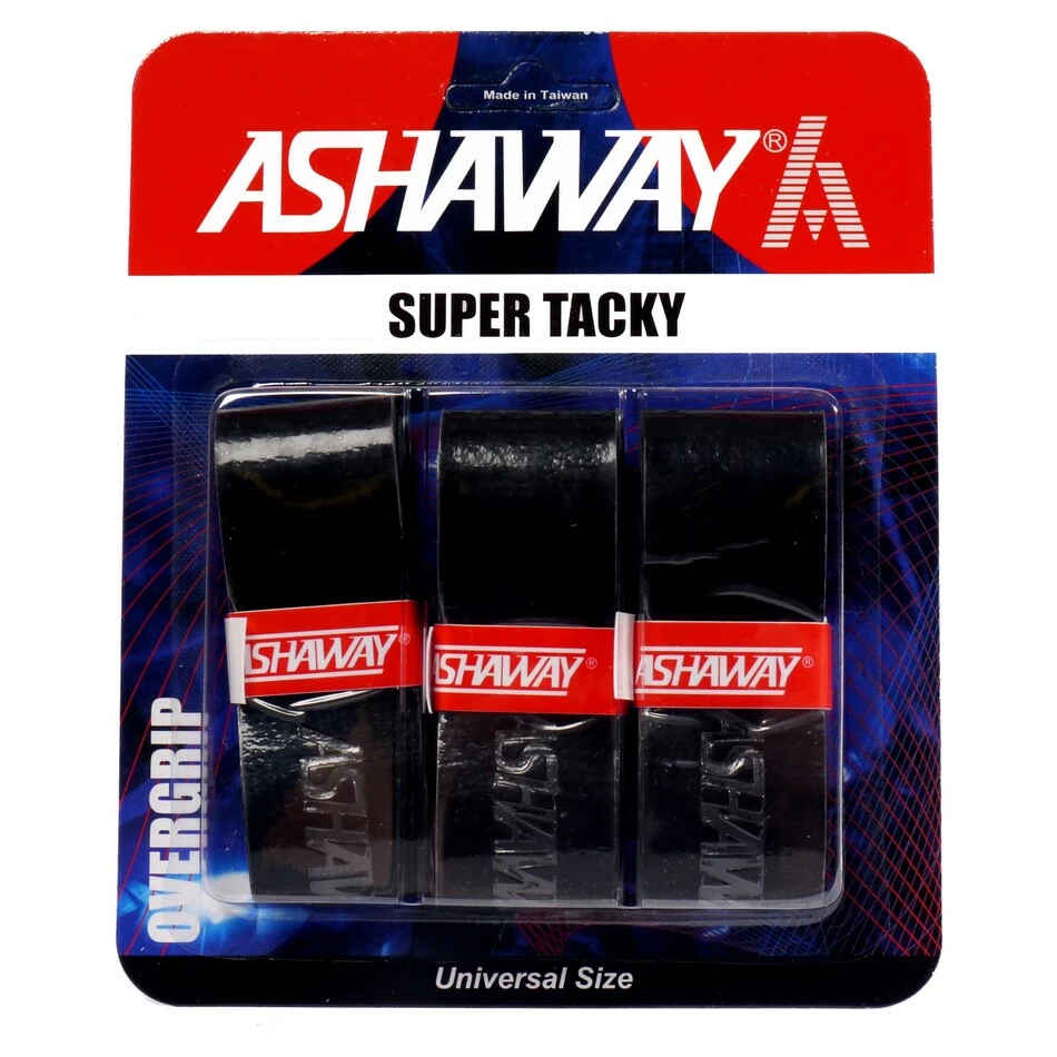 Flash Sale ๐ Ashaway Super Tacky Overgrips Pack Of 3 - Black ๐งจ 3 Flash Sale ๐ Ashaway Super Tacky Overgrips Pack Of 3 - Black ๐งจ