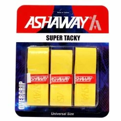Promo 👏 Ashaway Super Tacky Overgrips Pack Of 3 - Yellow ✨