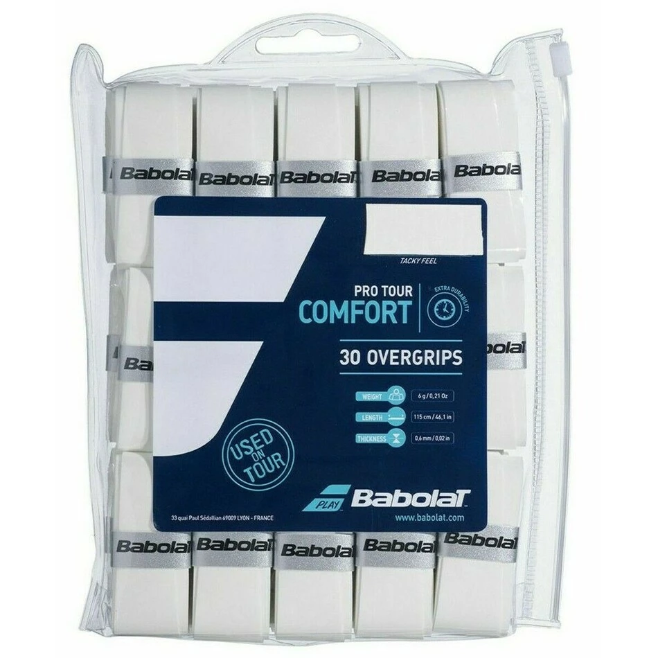 Cheap 🥰 Babolat Pro Tour Overgrips Pack Of 30 - White 💯 3 Cheap 🥰 Babolat Pro Tour Overgrips Pack Of 30 - White 💯