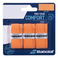 New ❤️ Babolat Pro Tour Comfort Overgrips 3 Pack - Orange 👏