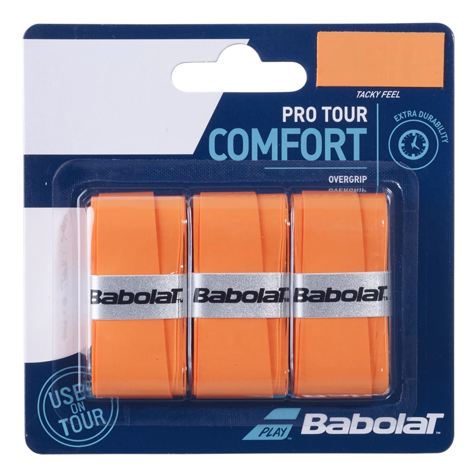 New โค๏ธ Babolat Pro Tour Comfort Overgrips 3 Pack - Orange ๐ 3 New โค๏ธ Babolat Pro Tour Comfort Overgrips 3 Pack - Orange ๐