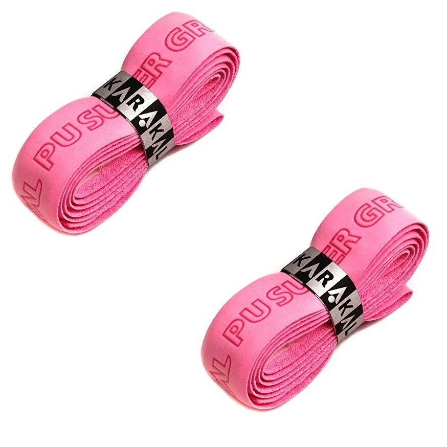 Hot Sale 😀 Karakal PU Super Grip 2x Pink Replacement Grips 😀 3 Hot Sale 😀 Karakal PU Super Grip 2x Pink Replacement Grips 😀