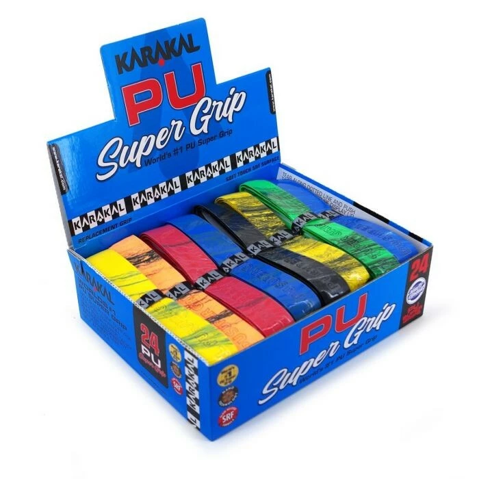 Discount 👍 Karakal PU Super Grip Multi - Box Of 24 Grips 👍 3 Discount 👍 Karakal PU Super Grip Multi - Box Of 24 Grips 👍