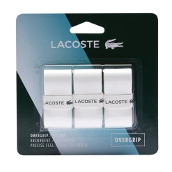 Best Sale ⭐ Lacoste Overgrip 3 Pack White 👏