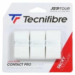 Discount 🔥 Tecnifibre Contact Pro Overgrip White - Pack Of 3 🔥