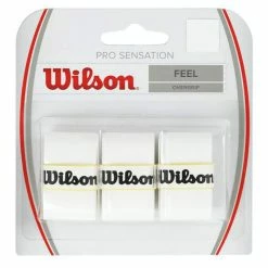 Wholesale 👍 Wilson Pro Sensation Overgrip 3 Pack - White ⌛
