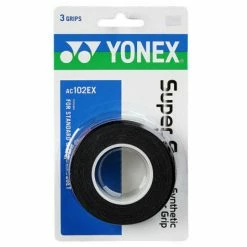 Best Sale ⌛ Yonex AC102EX Super Grap Overgrips Pack Of 3 Black 🥰