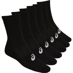 Coupon ✨ Asics Crew 🧦 Socks 6 Pack Black 😀