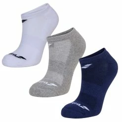 Flash Sale 🥰 Babolat Men's Invisible 🧦 Socks 3 Pack White Estate Blue Grey 💯