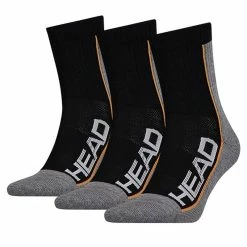 Best Pirce 🎁 Head Performance Tennis Sock 3 Pack Black Grey 👏