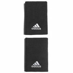 New ❤️ Adidas Large Wristbands Black ✔️