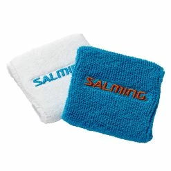 Cheap 🛒 Salming Wristband Short 2 Pack White Cyan Blue 💯