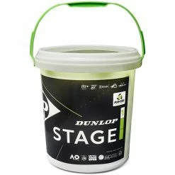 Cheapest 👍 Dunlop Stage 1 Green Junior Tennis Balls - 60 Ball Bucket 🔥