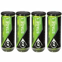 Best Pirce 👍 Dunlop Stage 1 Green Junior Tennis Balls - 1 Dozen 😉