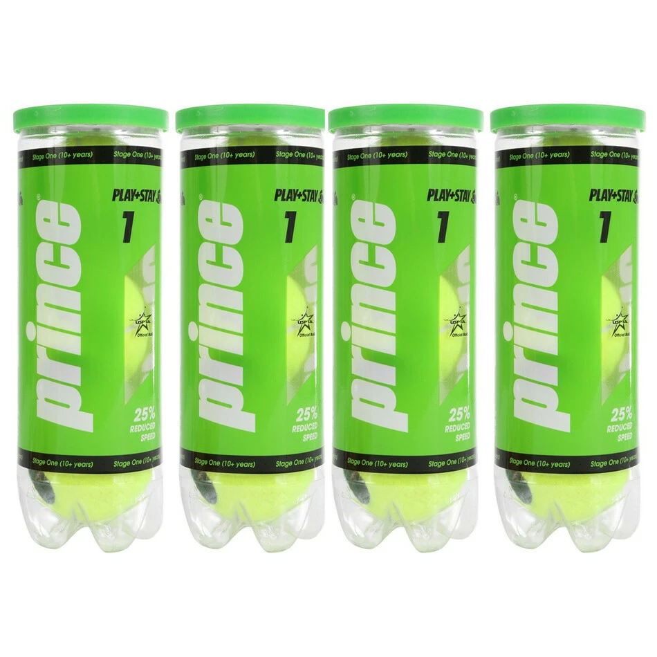 New ๐ Prince Play & Stay Stage 1 Green Tennis Ball - Dozen ๐ 3 New ๐ Prince Play & Stay Stage 1 Green Tennis Ball - Dozen ๐