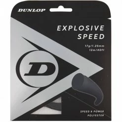Best Sale ✨ Dunlop Explosive Speed 1.25mm Tennis String Set Black 😍