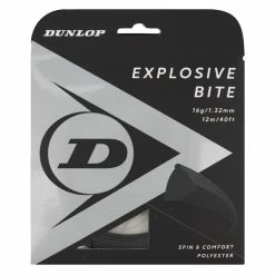 Deals 🛒 Dunlop Explosive Bite 17G Tennis String Set Black 💯