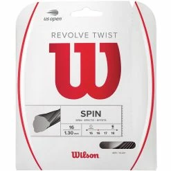 Best deal 🥰 Wilson Revolve Twist Tennis String 16 Grey - Set ✨