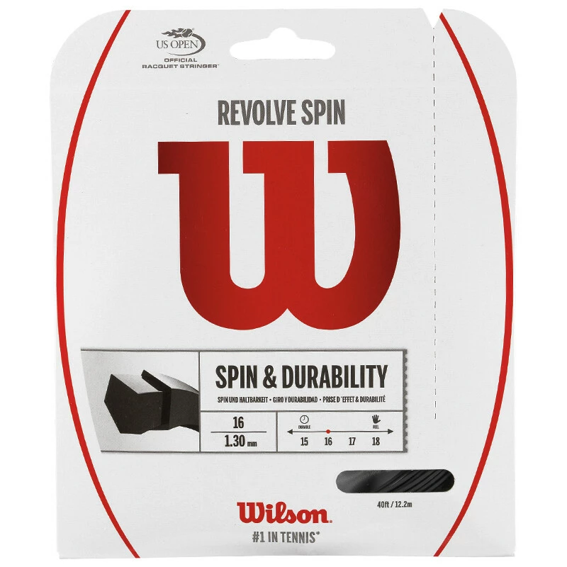 Discount ❤️ Wilson REVOLVE Spin 16 Tennis String Set 1.3mm Gauge Black ⌛ 3 Discount ❤️ Wilson REVOLVE Spin 16 Tennis String Set 1.3mm Gauge Black ⌛